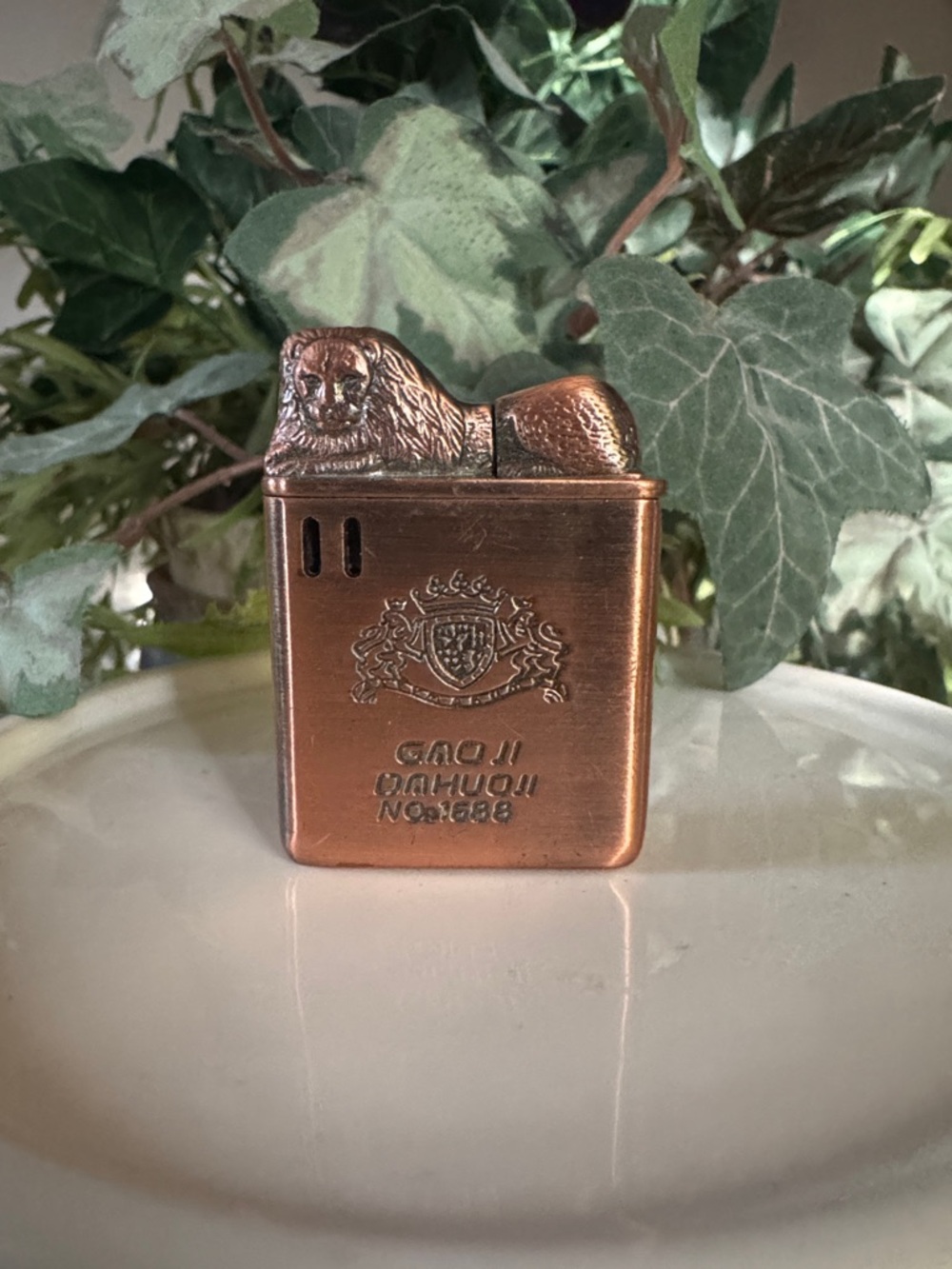 Brass Lion  Lighter - Copper Finish